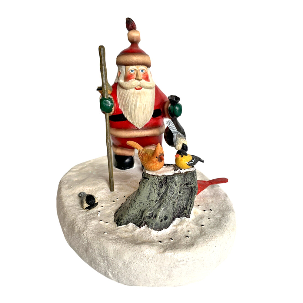 Loon Lake Decoy Co Santa Feeding Birds Sculpture Figurine Sam Nottleman Ltd